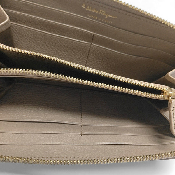 Gancini Calfskin Gray Wallet