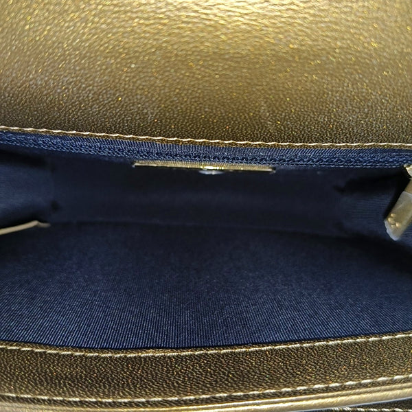Quilted Calfskin Shoulder Bag Gold