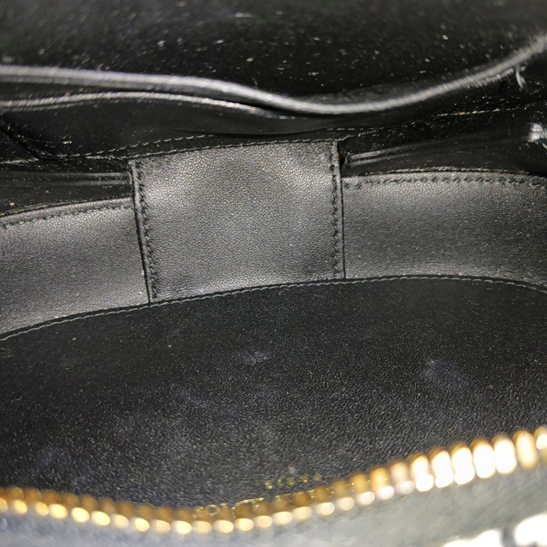 CD Signature Oblique Calfskin Black