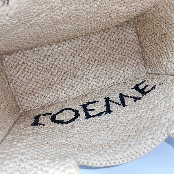 Font Tote Special Material Beige