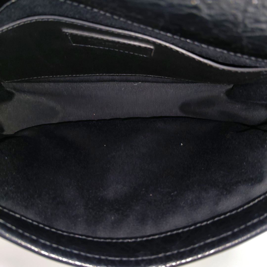 NIKI Small Chevron Calfskin Black
