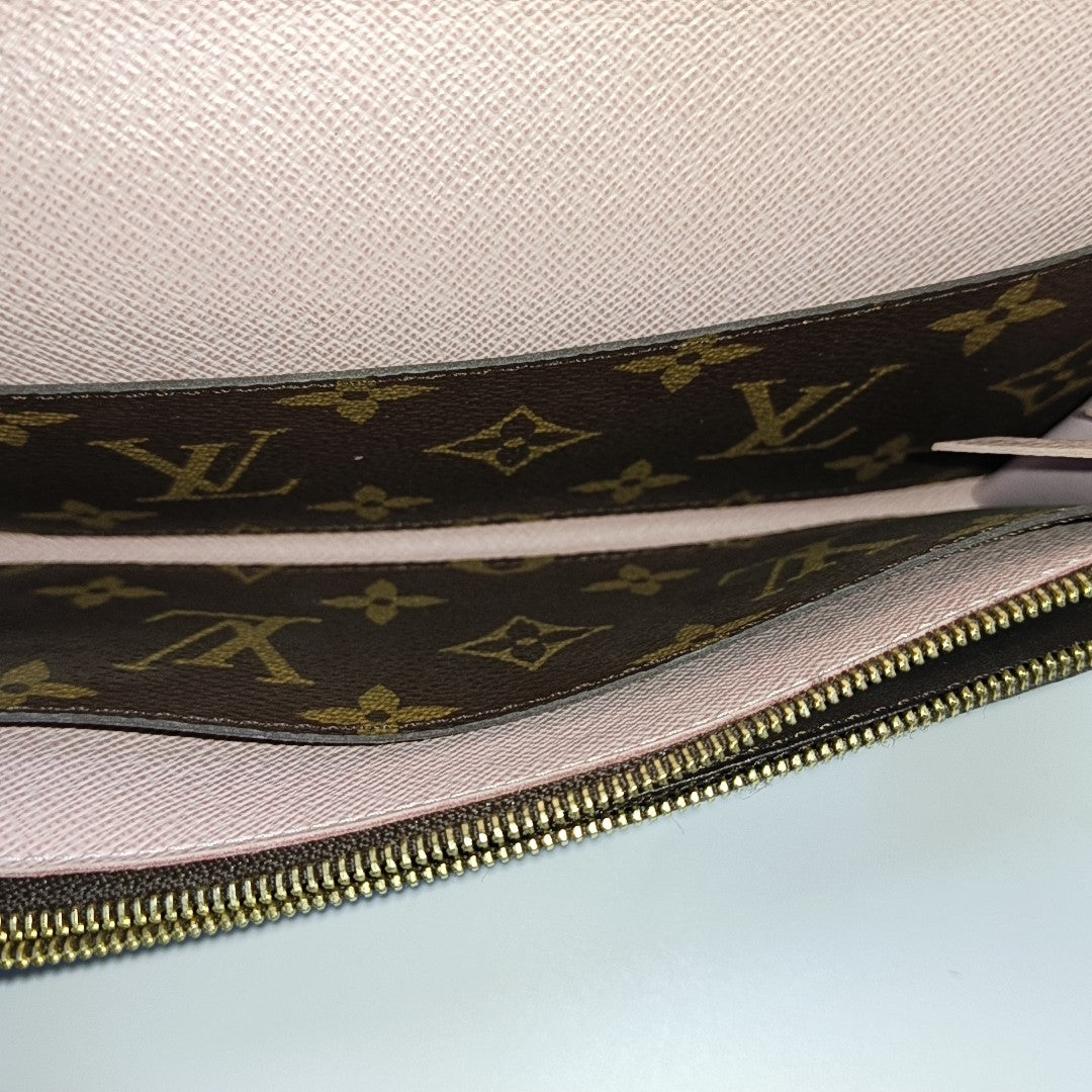 EMILIE Monogram Coated Canvas Brown Wallet