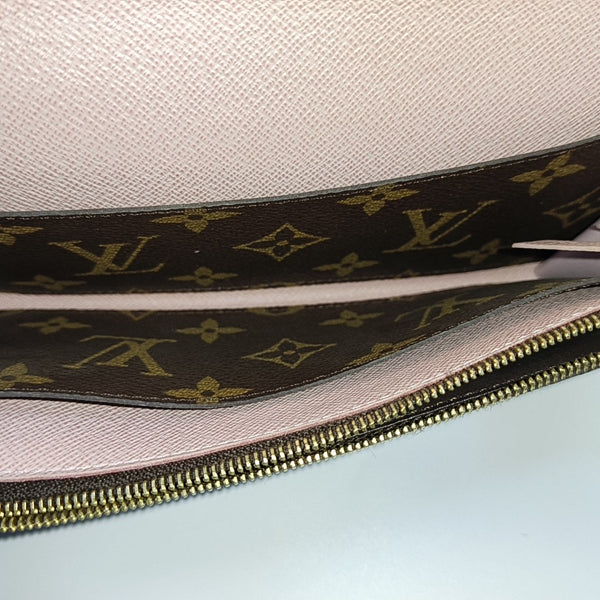 EMILIE Monogram Coated Canvas Brown Wallet