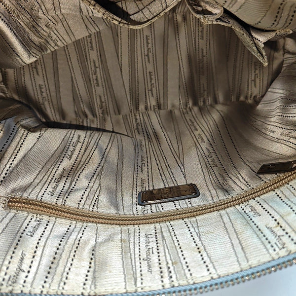 Calfskin Top Handle Bag Blue