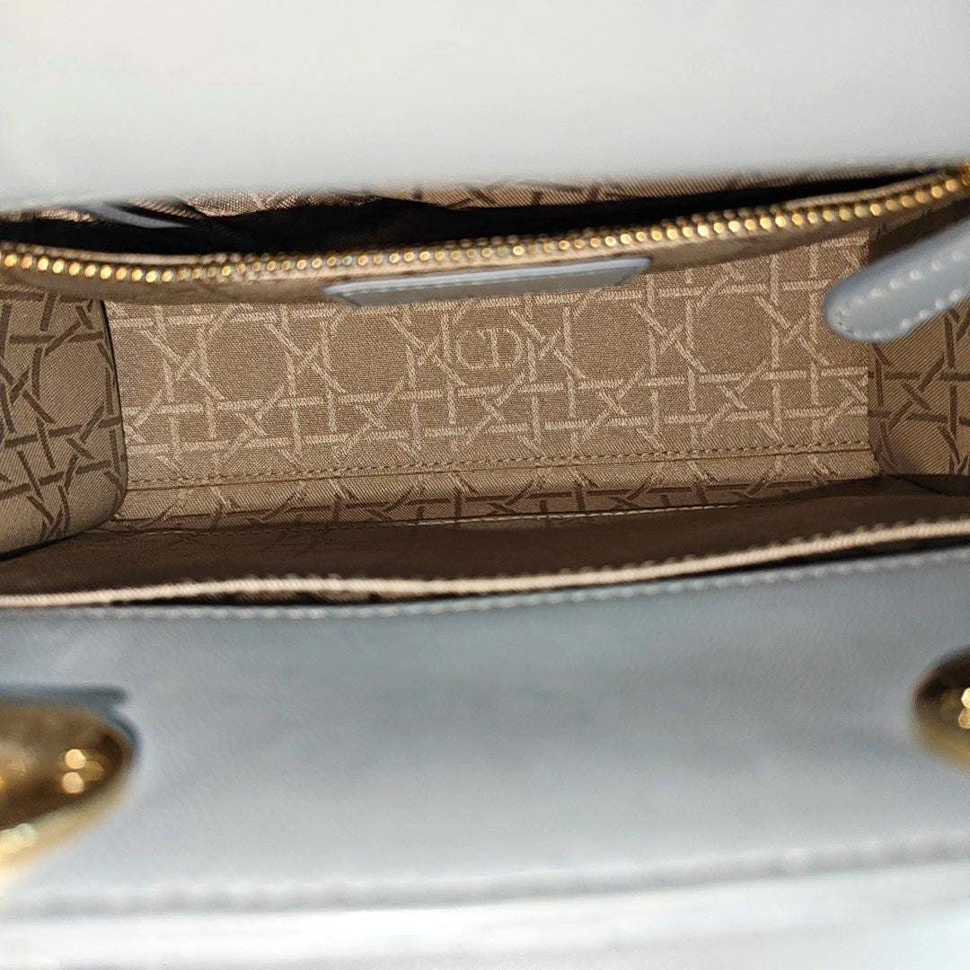 Lady Dior Small Cannage Lambskin Blue