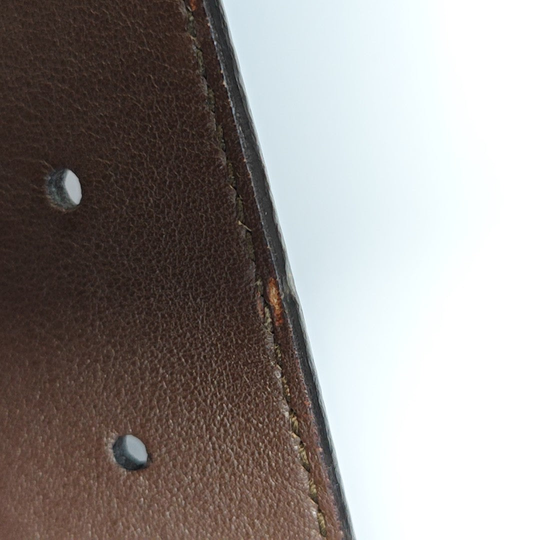 Coated Canvas Belt Brown