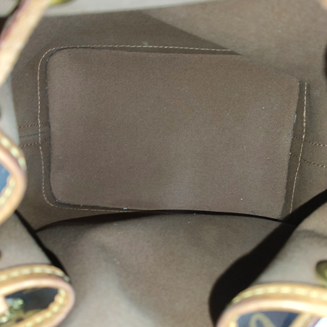 NOÉ BB Monogram Coated Canvas Brown