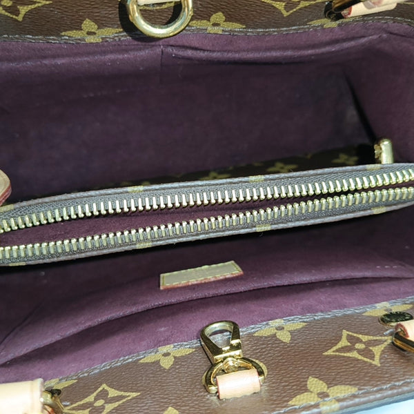 MONTAIGNE BB Monogram Coated Canvas Brown