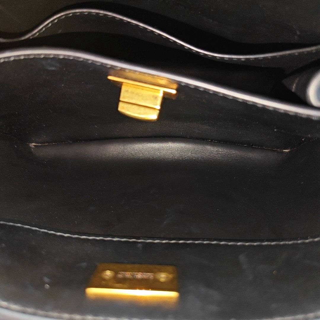 Calfskin Shoulder Bag Mini Black