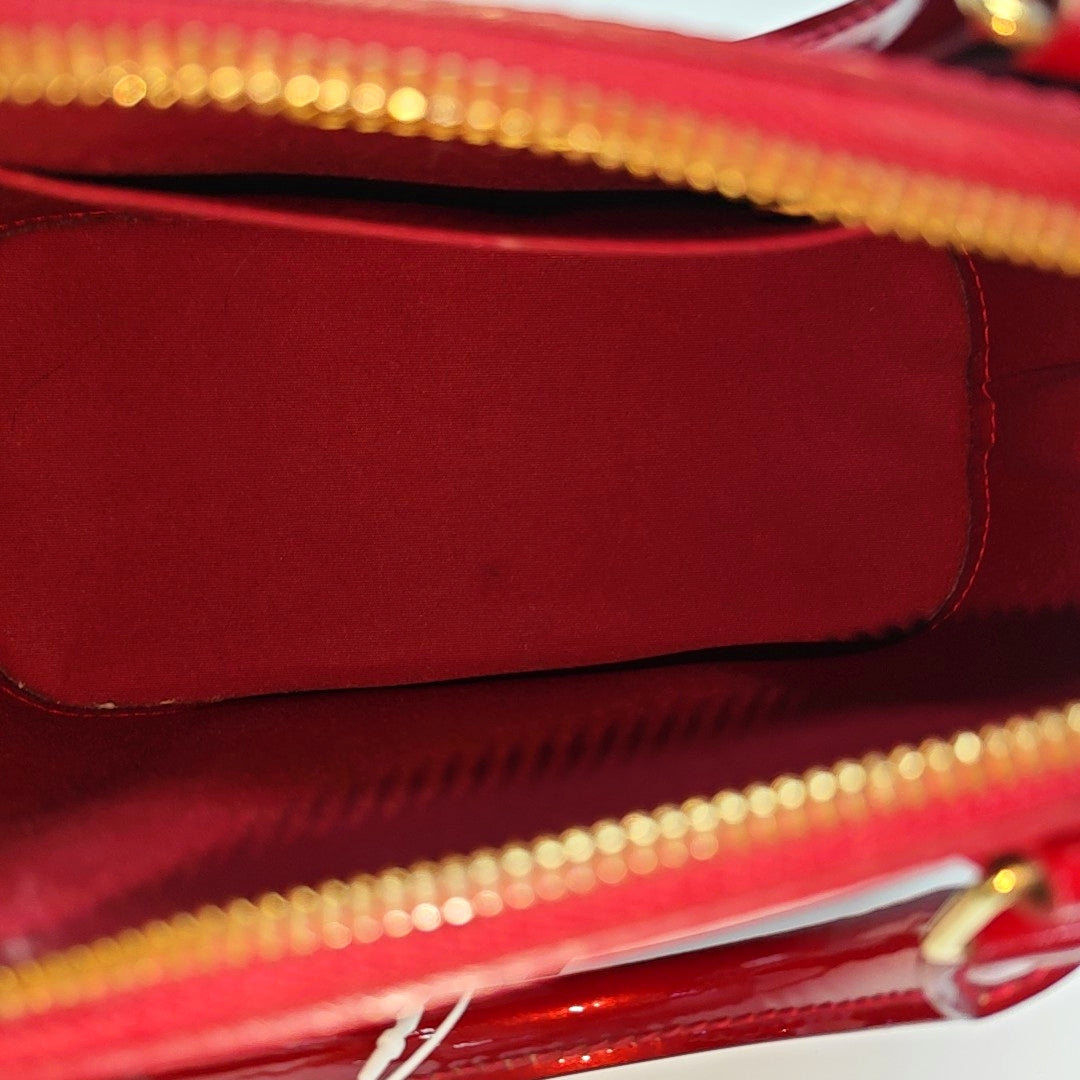 ALMA BB Monogram Patent Leather Red