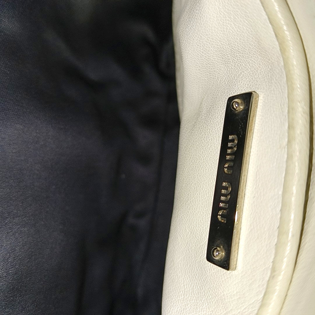 Matelassé Quilted Lambskin White