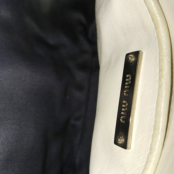 Matelassé Quilted Lambskin White