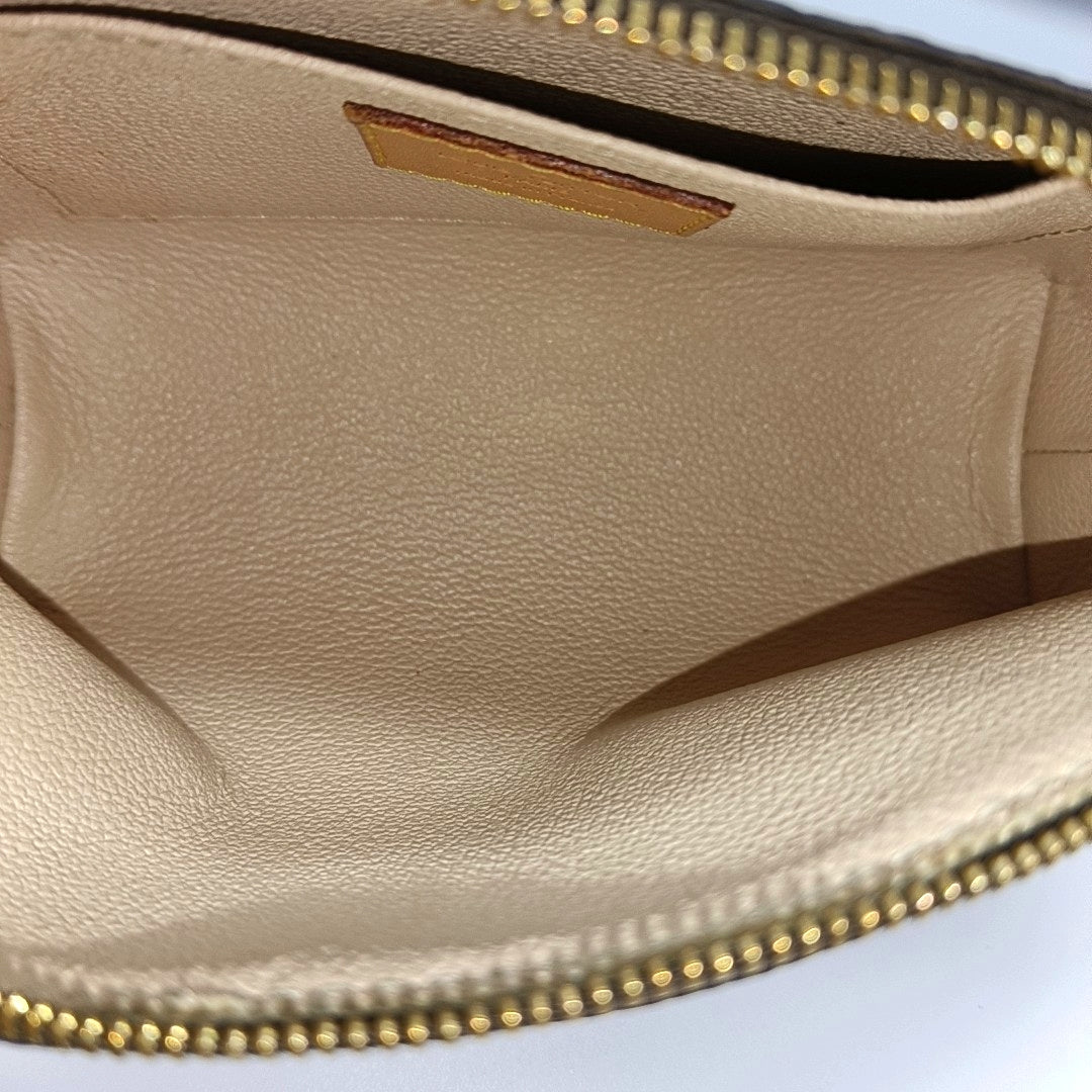 COSMETIC PM Monogram Coated Canvas Brown