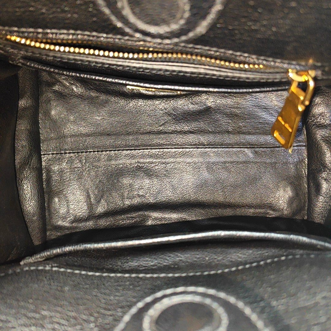 Quilted Denim Shoulder Bag Blue