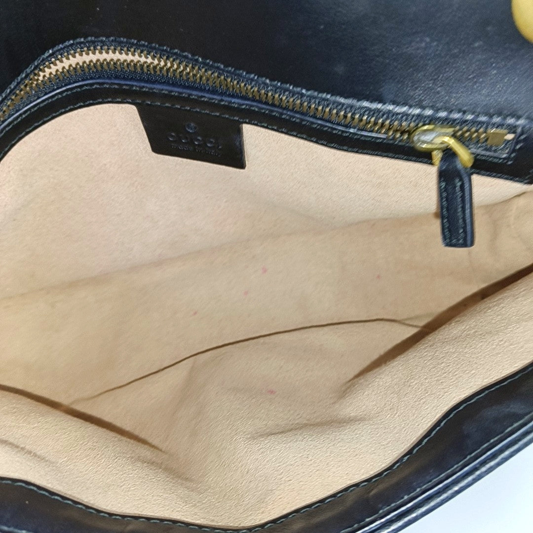 GG Marmont Medium Quilted Calfskin Black