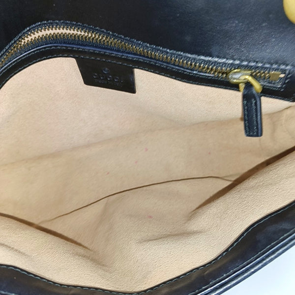 GG Marmont Medium Quilted Calfskin Black