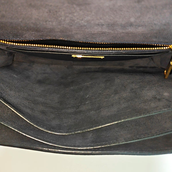 Calfskin Top Handle Bag Blue