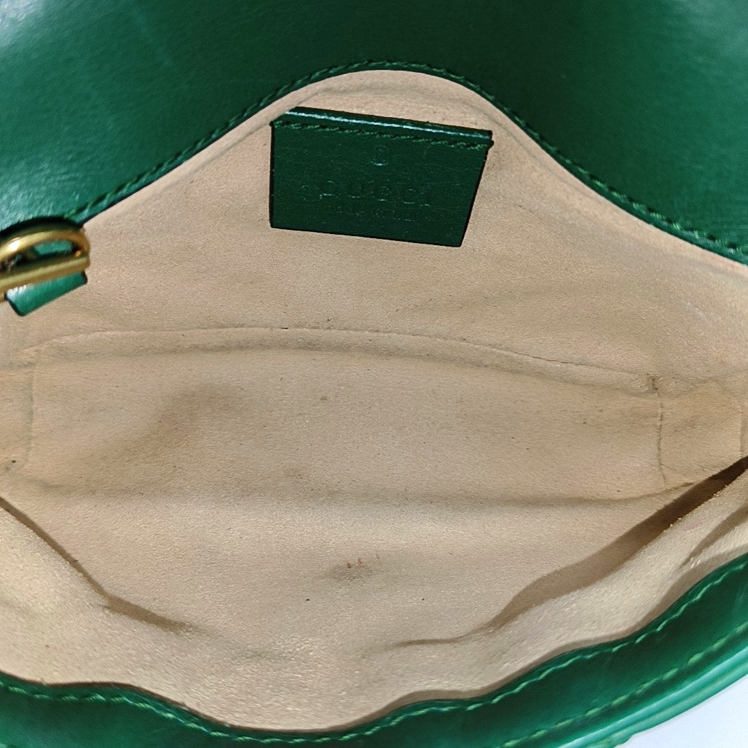 GG Marmont Mini Quilted Calfskin Green