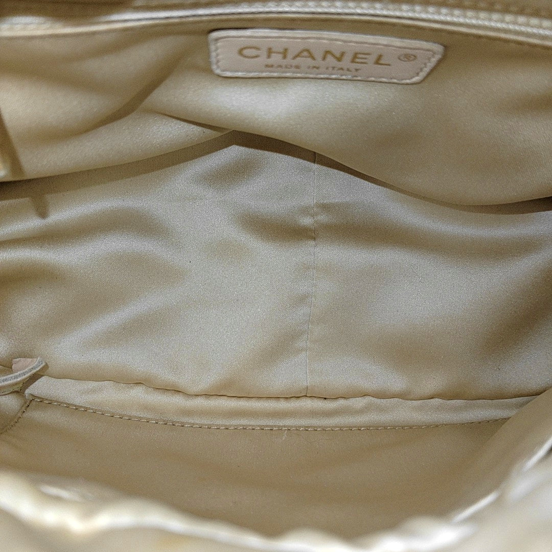 CHANEL PETITE Quilted Grained Calfskin Beige