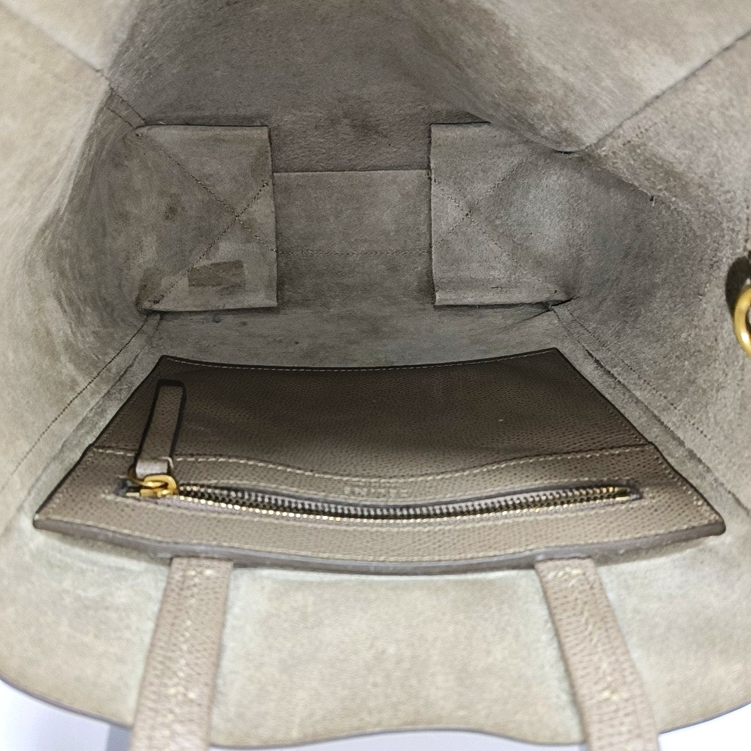 Authenticated pre-owned  CABAS Small Calfskin Grey - Tote Bag at Looply