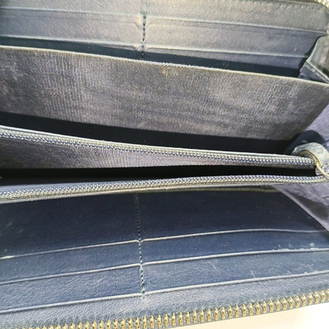 Monogram Calfskin Wallet Blue