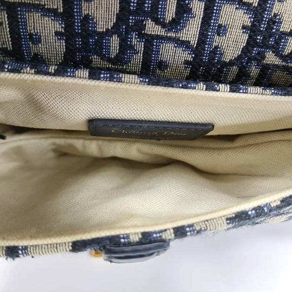 Saddle Mini Oblique Canvas Blue