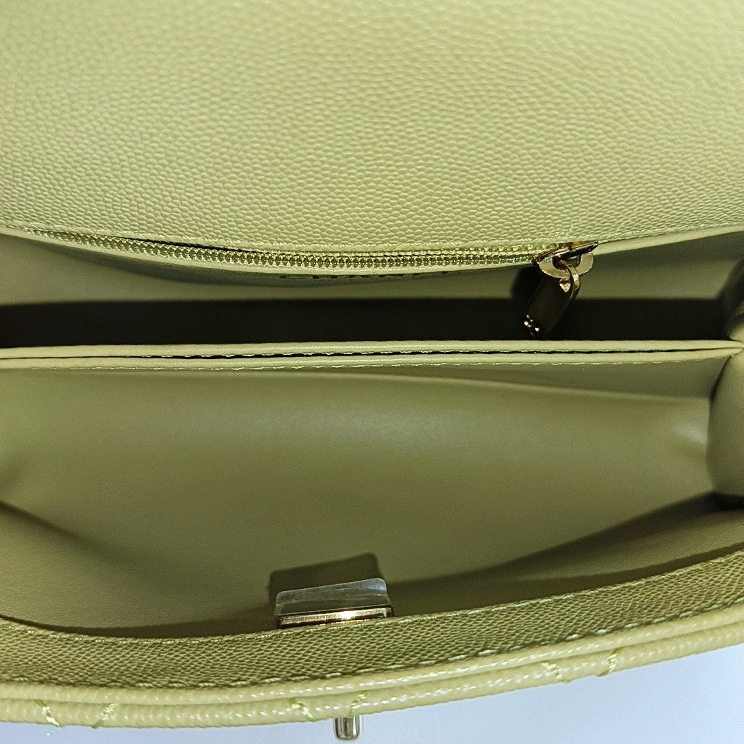 COCO HANDLE Small Grained Calfskin Green