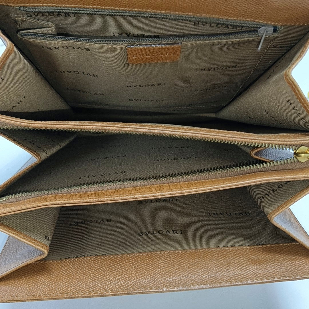 BVLGARI BVLGARI Calfskin Brown