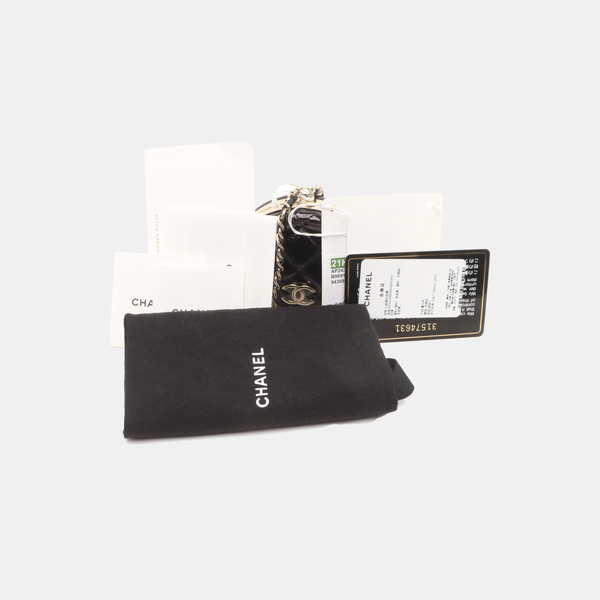 Quilted Patent Lambskin Black