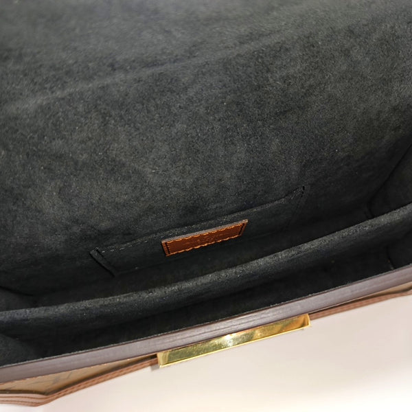 DAUPHINE EAST WEST Mini Monogram Coated Canvas Brown