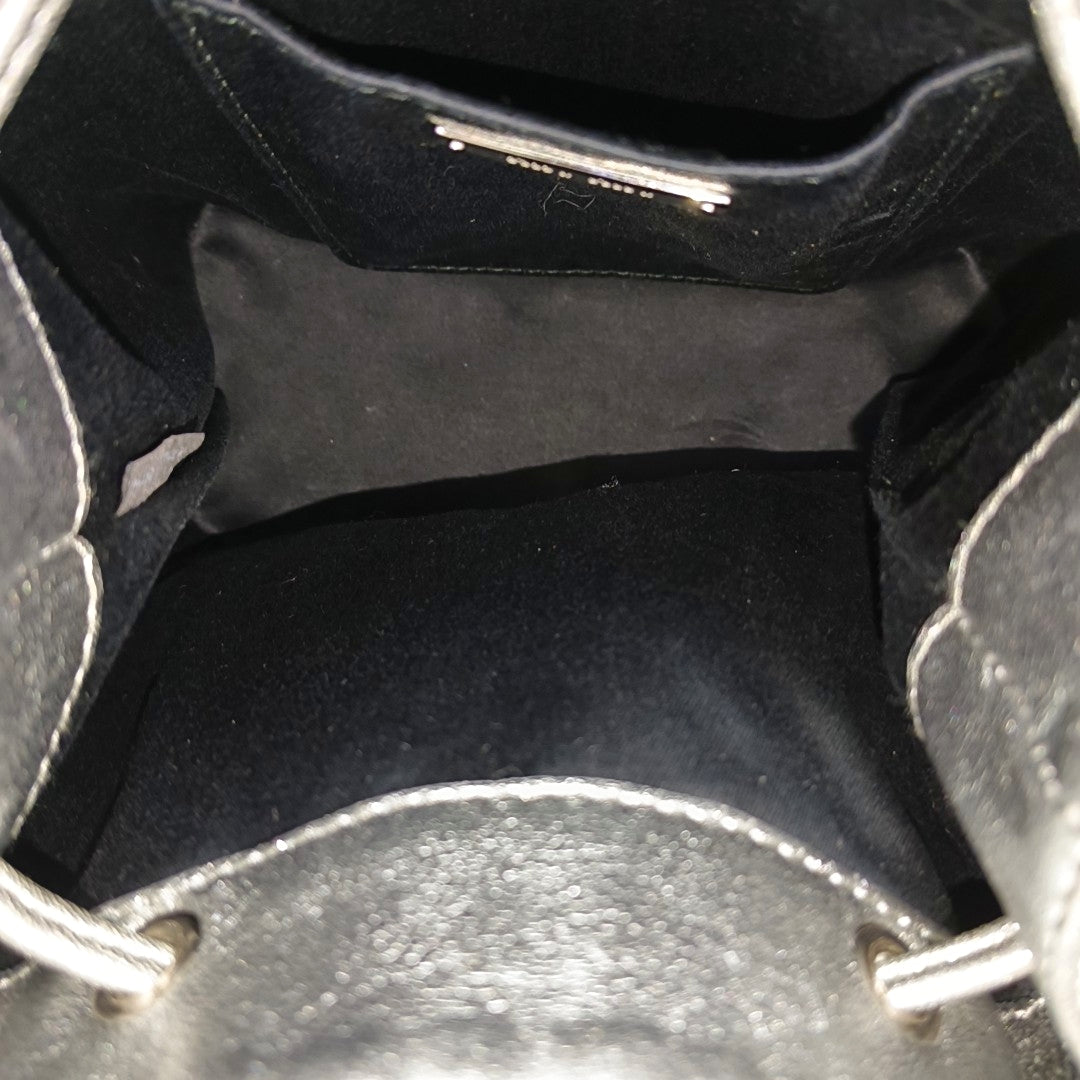 Lambskin Bucket Bag Silver