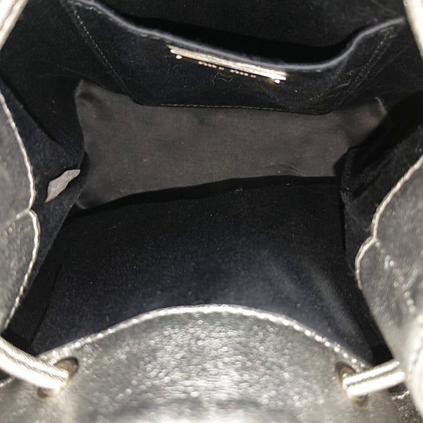 Lambskin Bucket Bag Silver