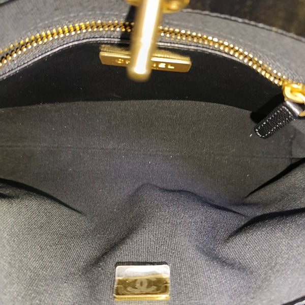 CHANEL 31 Mini Quilted Suede Black