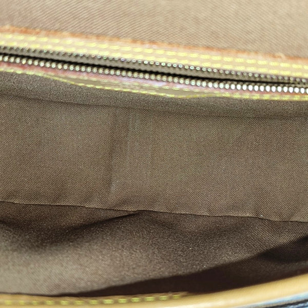 SOLOGNE PM Monogram Coated Canvas Brown