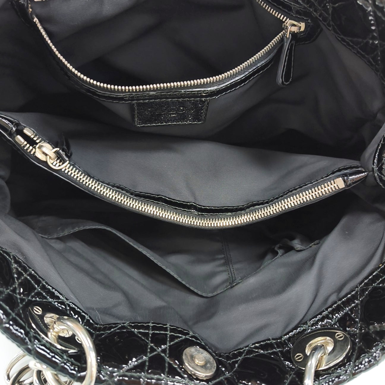 Dior Soft Cannage Patent Leather Black