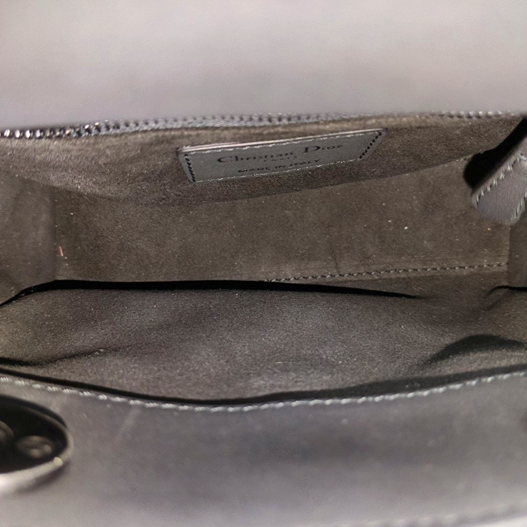 Lady Dior Mini Cannage Calfskin Black