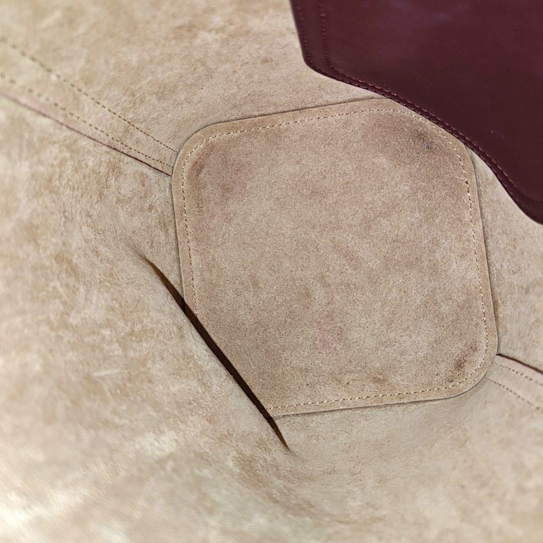 Pebble Bucket Mini Calfskin Red