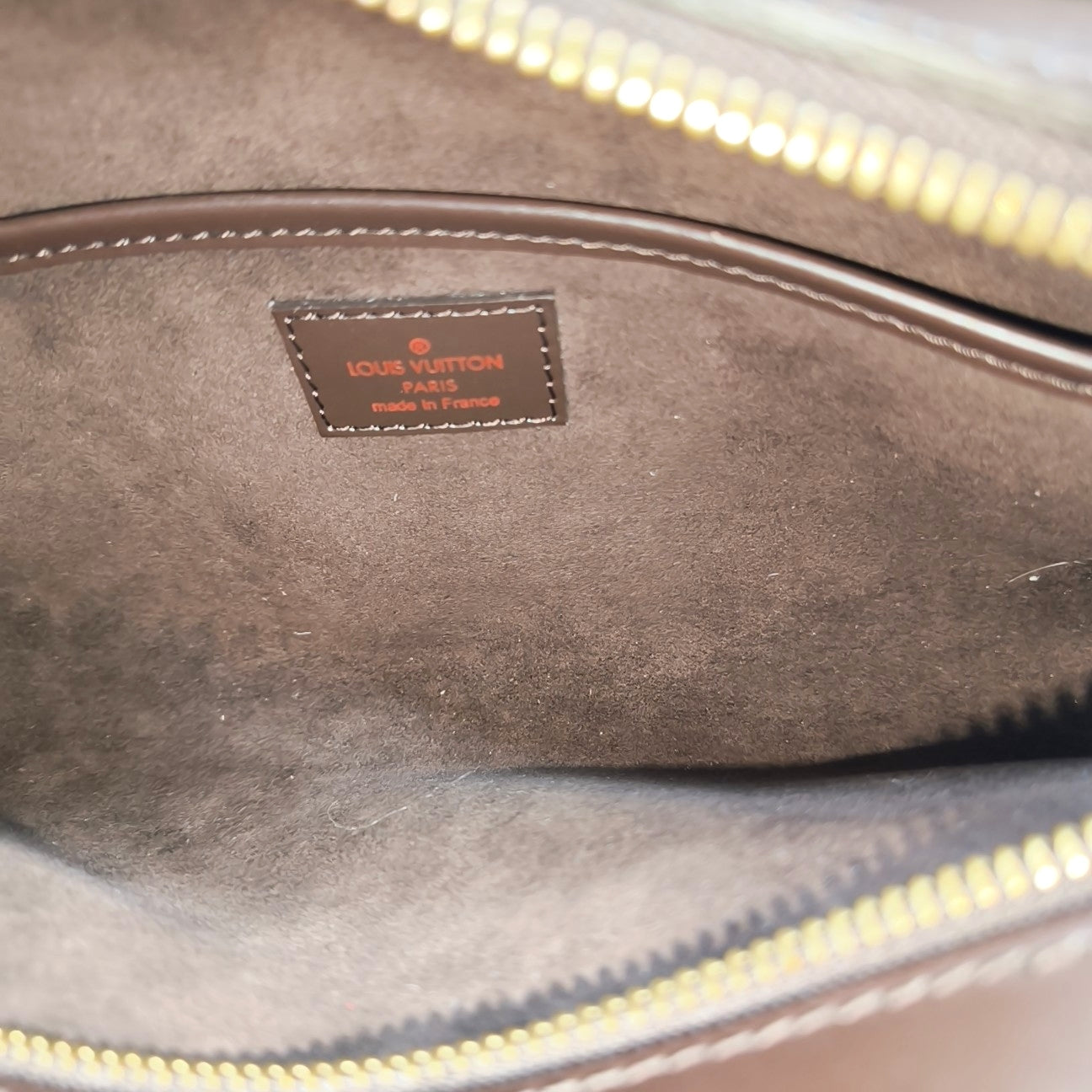 SAINT LOUIS Damier Ebene Coated Canvas Brown