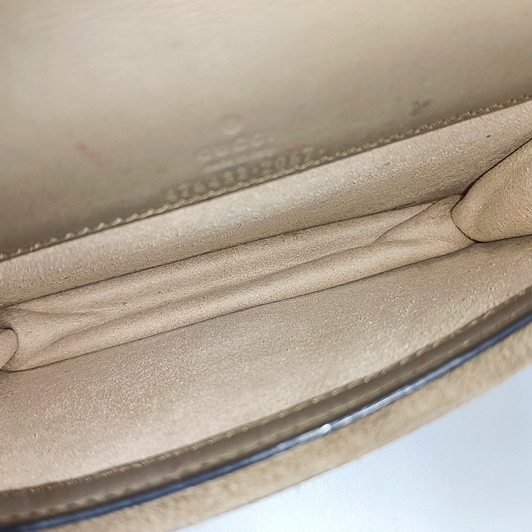 Dionysus Super Mini Monogram Coated Canvas Beige