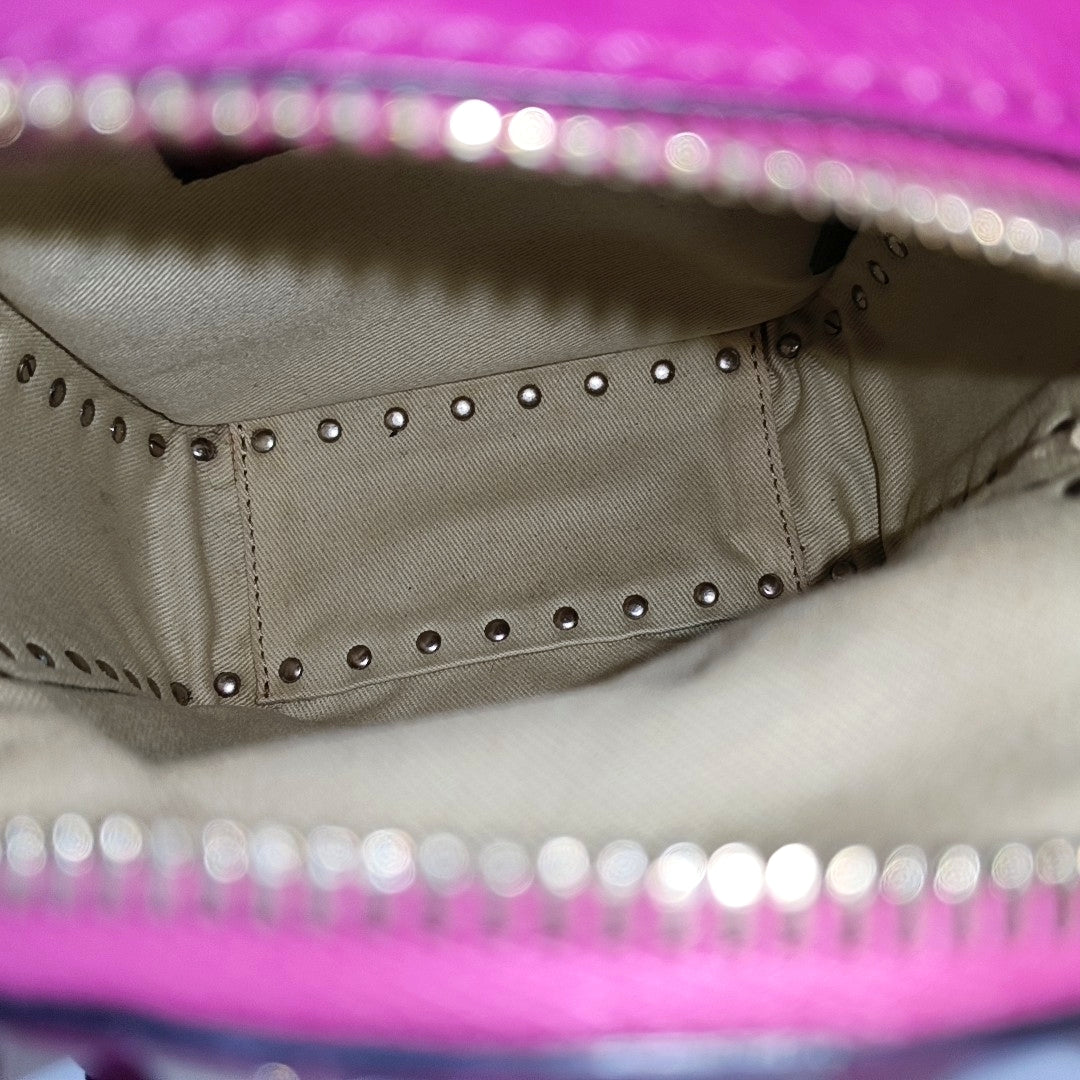 Rockstud Calfskin Red