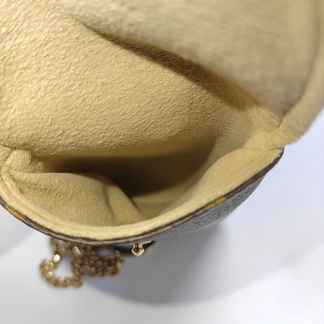 Monogram Coated Canvas Key Pouch MM Brown