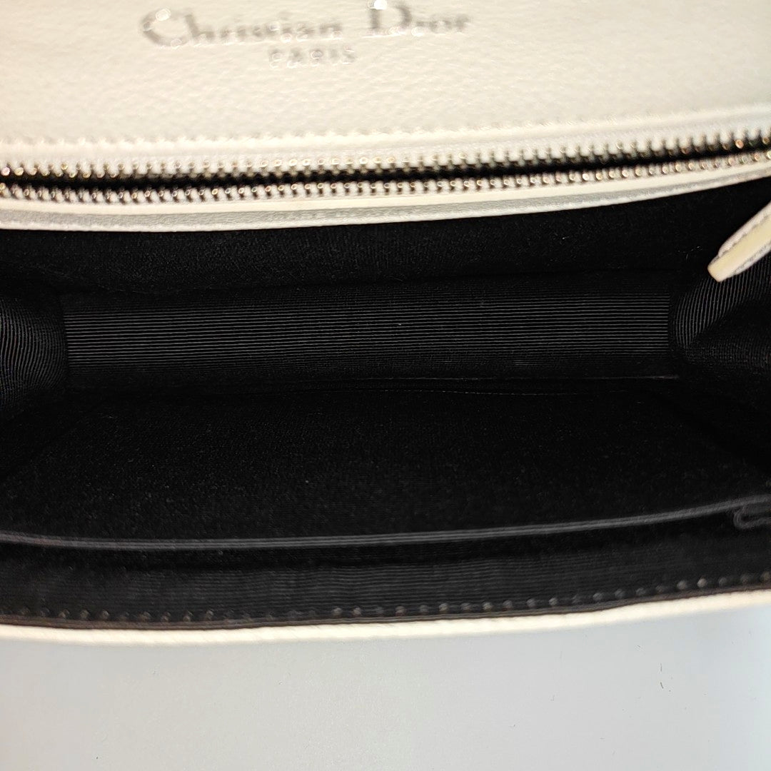 Diorama Small Cannage Calfskin White