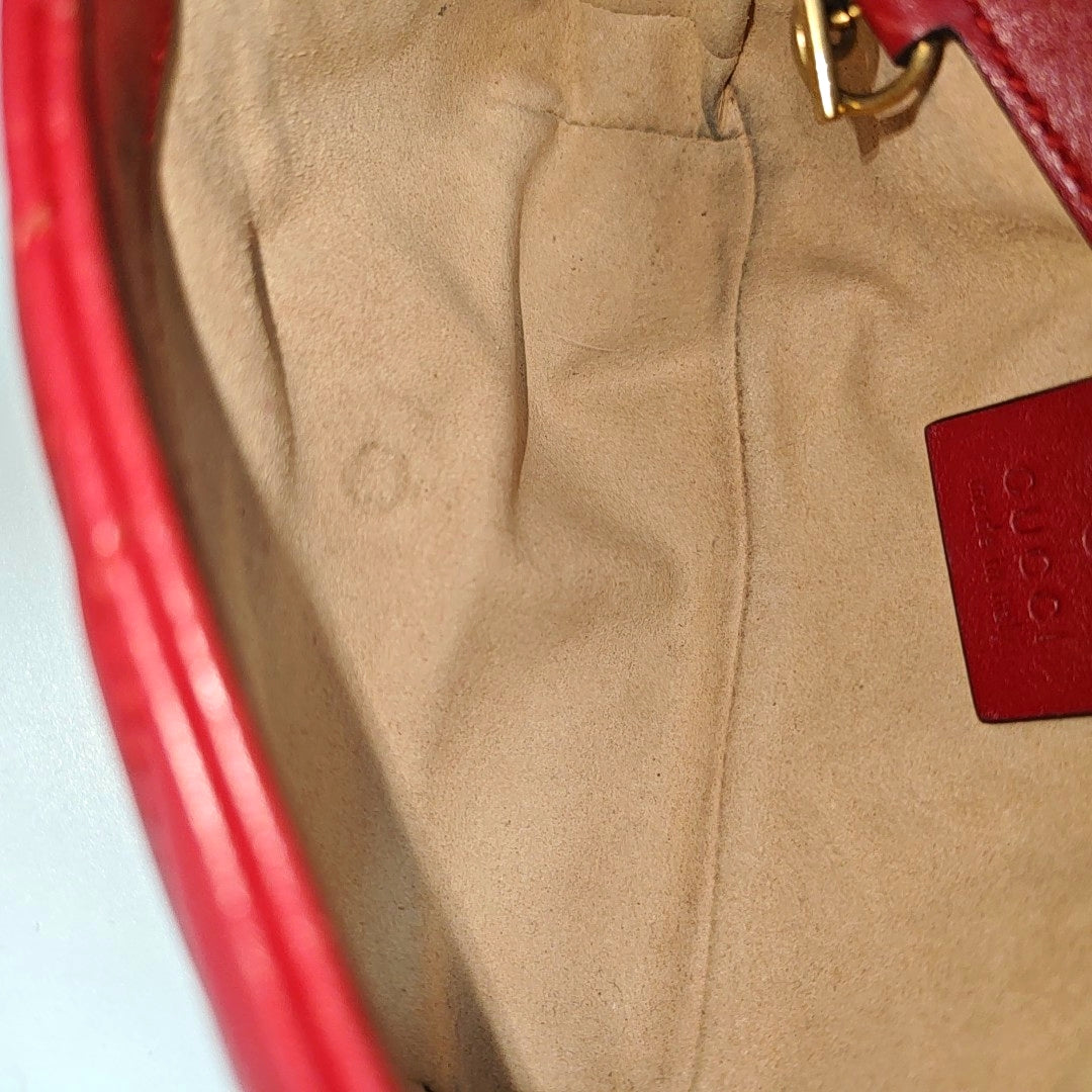 GG Marmont Mini Quilted Calfskin Red