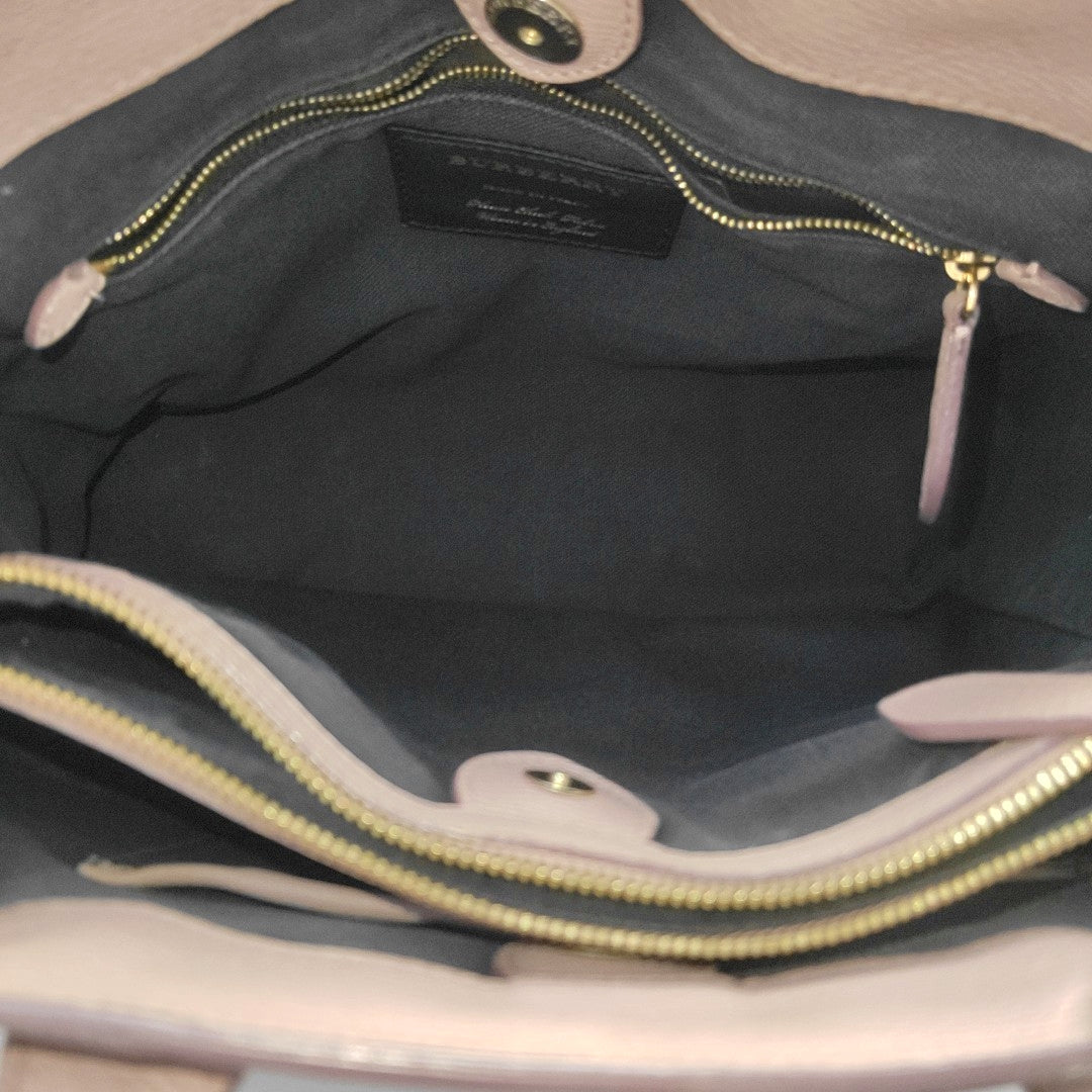 The Banner Medium Calfskin Pink