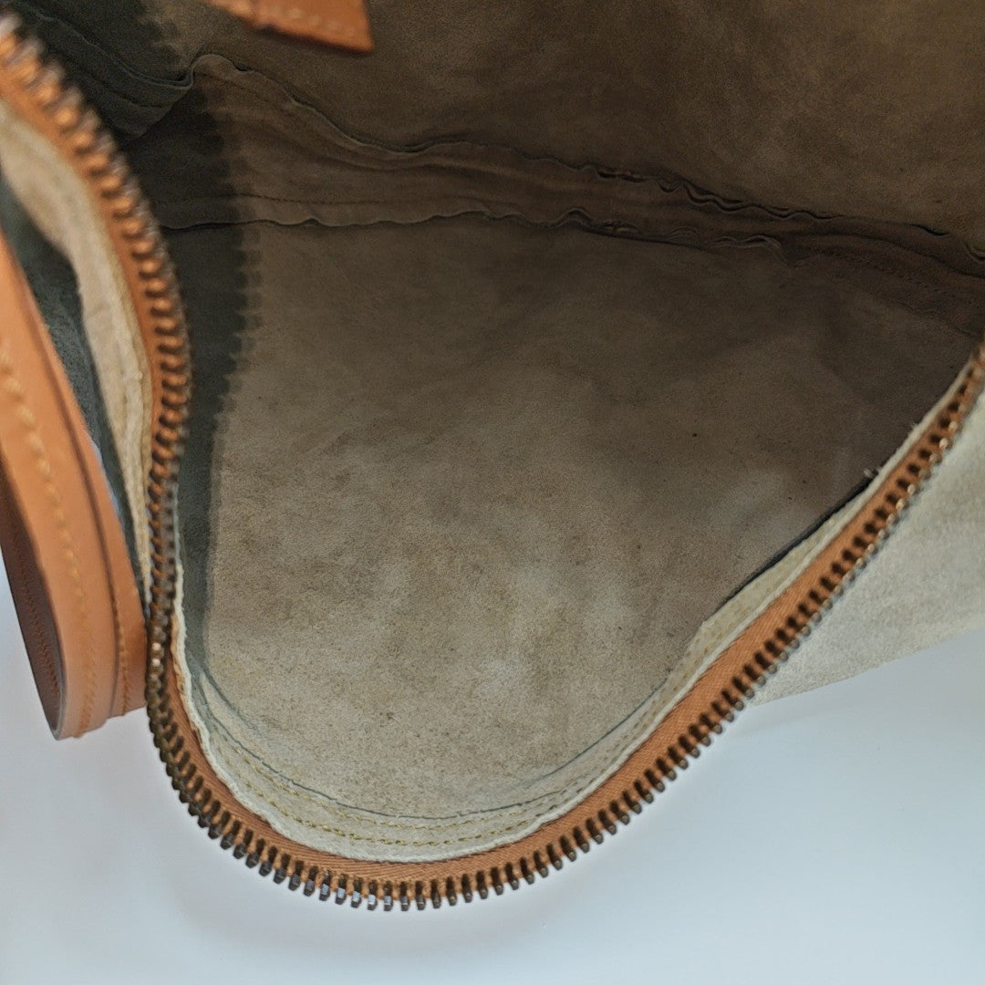 Suede Top Handle Bag Gray