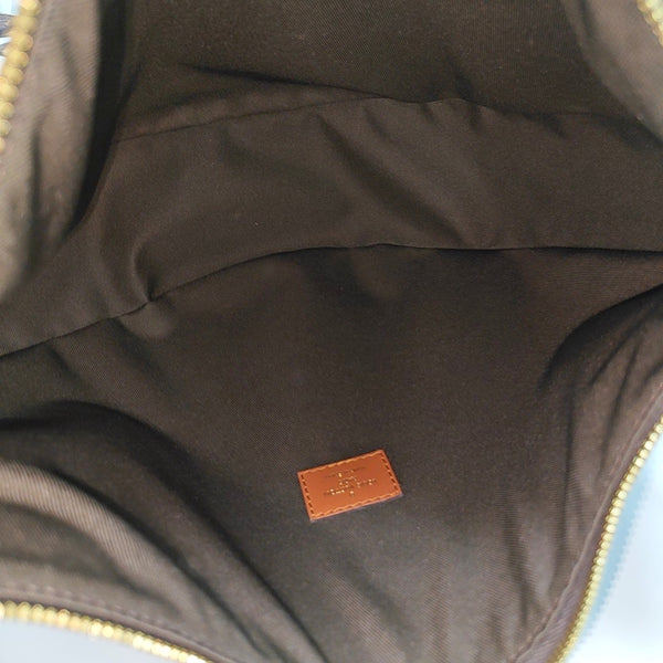 LOOP HOBO Monogram Coated Canvas Brown