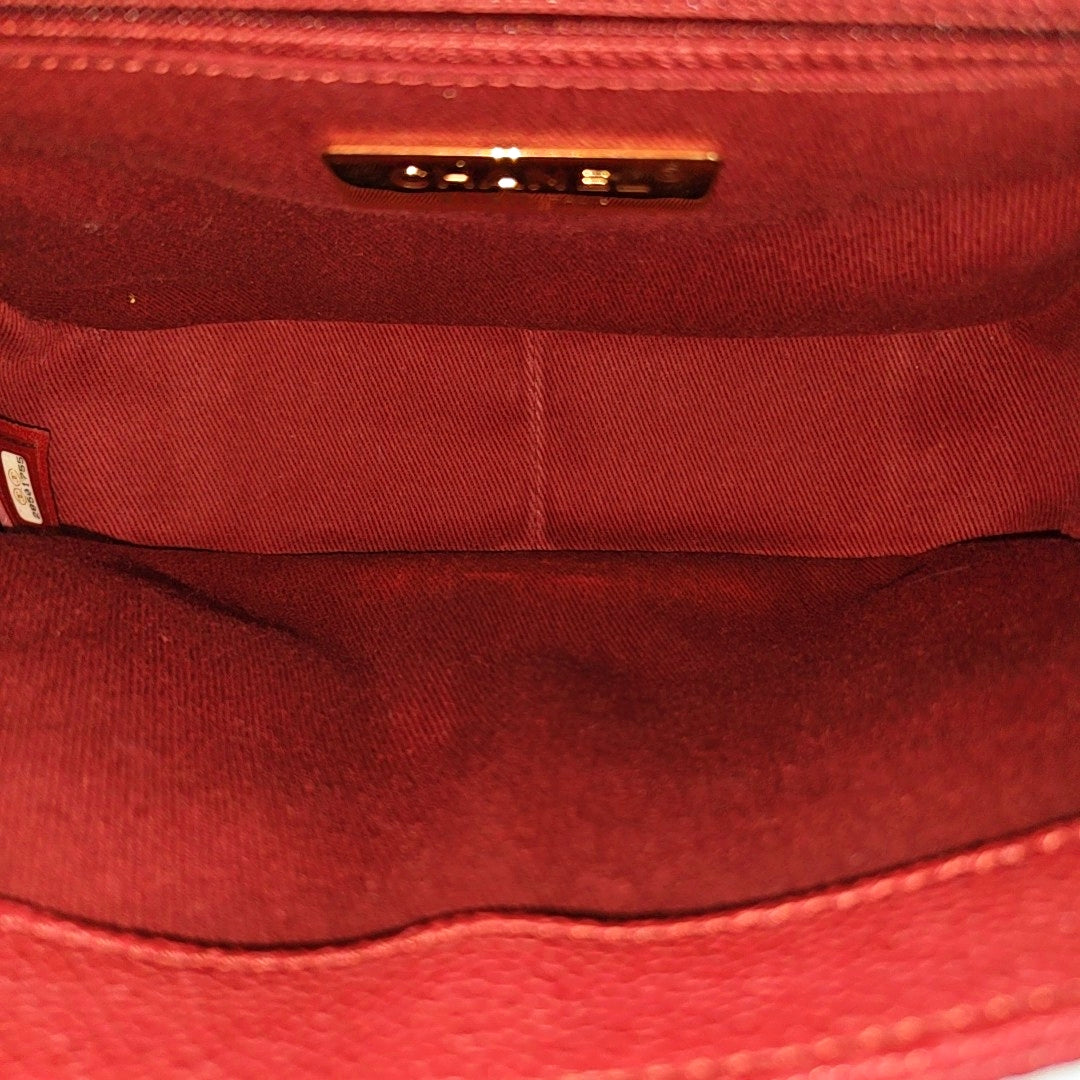 Grained Calfskin Red
