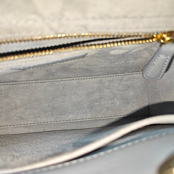 Lady Dior Small Cannage Lambskin Blue
