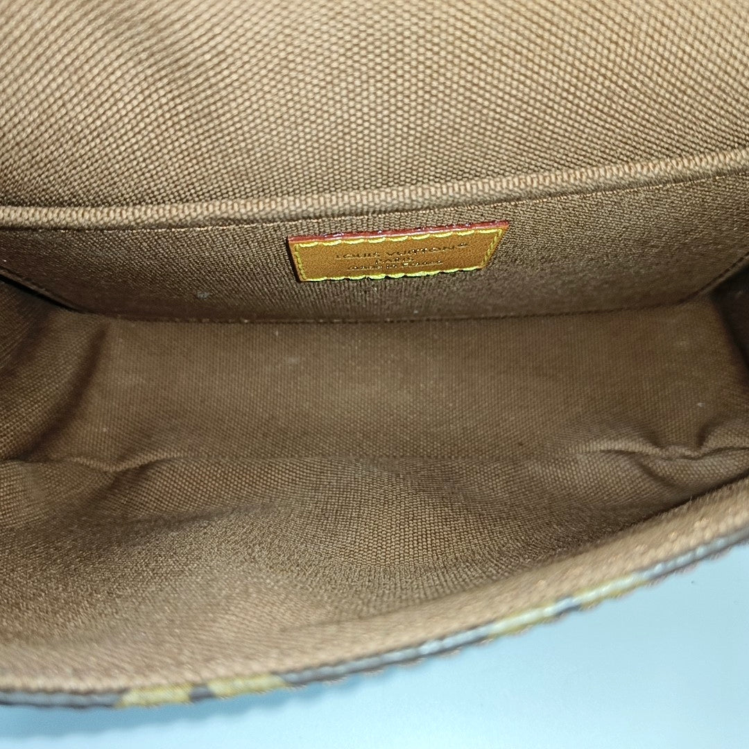 SATCHEL Mini Monogram Coated Canvas Brown