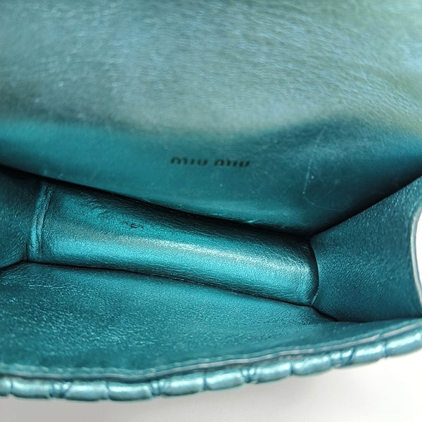 My Miu Lambskin Green